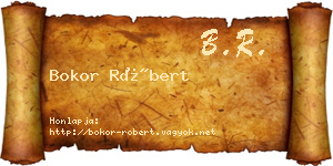 Bokor Róbert névjegykártya